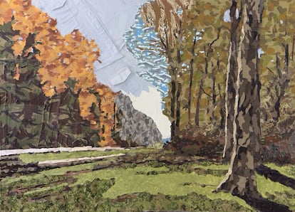 'Timeless Landscape 3' (2022) está inspirado en  'The Pave de Chailly', de Claude Monet.

