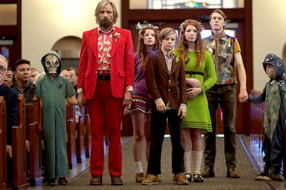 Viggo Mortensen (centro), en una imagen de 'Captain Fantastic'.