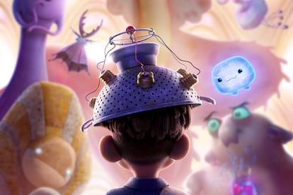 Elio, de espaldas, protagonista de la película de  Pixar del mismo nombre estrenada en verano de 2025.