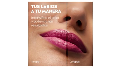 Deja un color precioso en los labios.