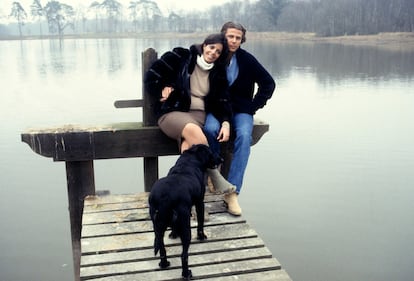 Christina Onassis y Thierry Roussel en 1985.
