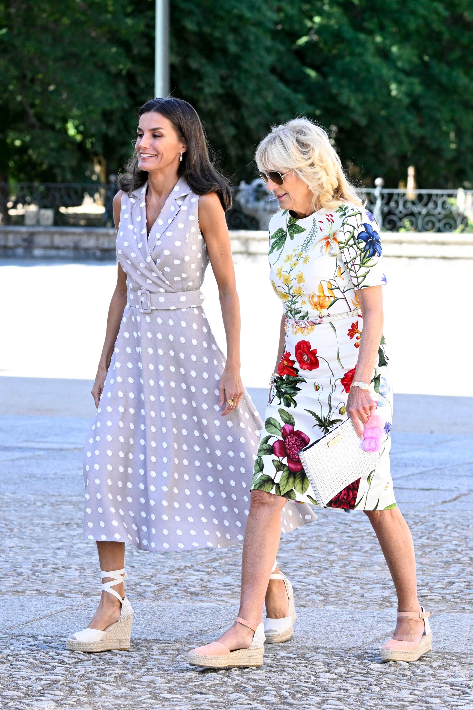 La reina Letizia con un vestido de lunares en junio de 2022