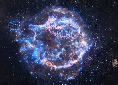 Cassiopeia A, remanente de una supernova, observada por el telescopio espacial ‘Chandra’.