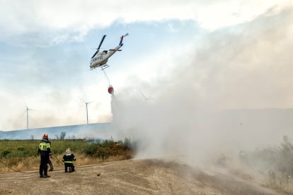 Un hidrohelicóptero en Abejera.