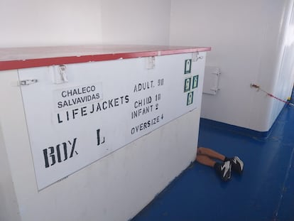Imagen a bordo del ferry de Ibiza a Barcelona.