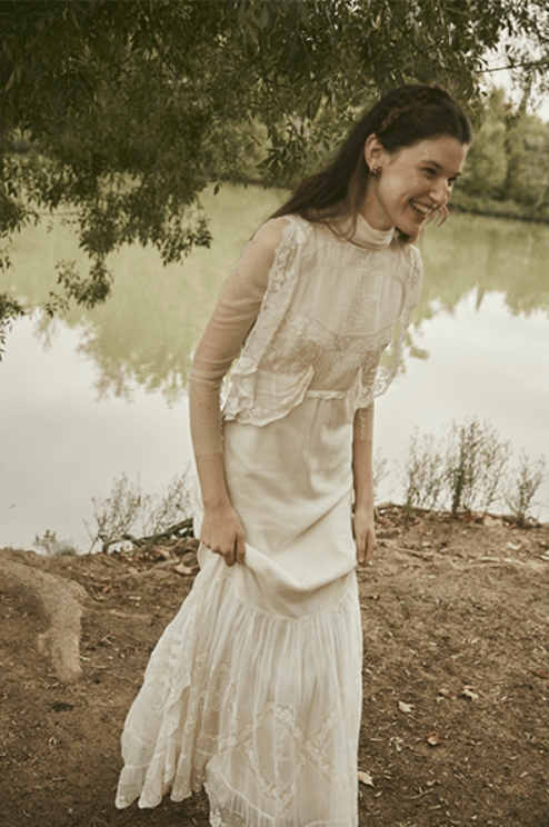 vestido novia romntico mónica calles