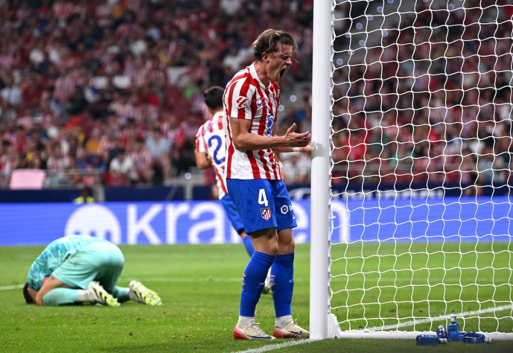Gallagher se lamenta de una ocasión fallada por el Atlético