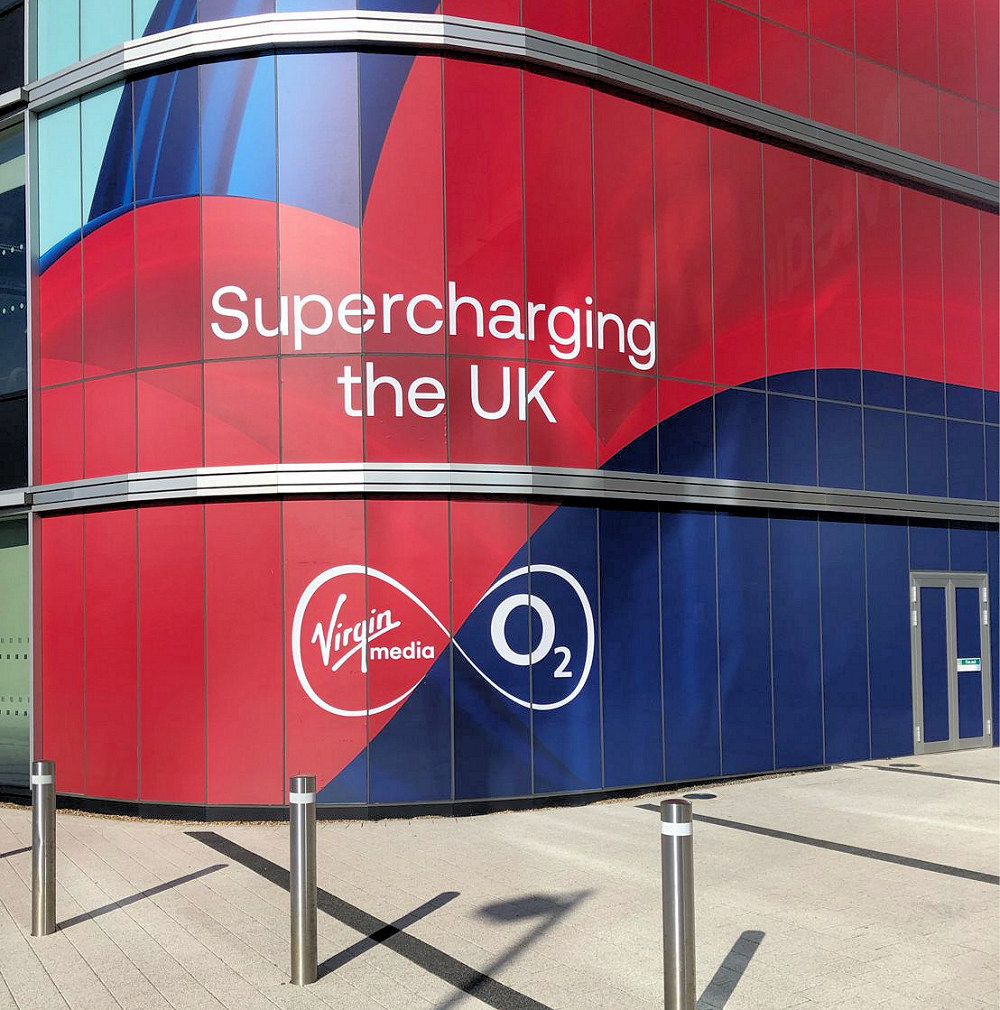Logo de Virgin Media O2. 