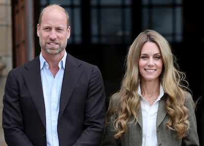 El príncipe Guillermo y Kate Middleton en su regreso a los actos oficiales en el Museo de Historia Nacional de Londres, el 4 de septiembre de 2025. 