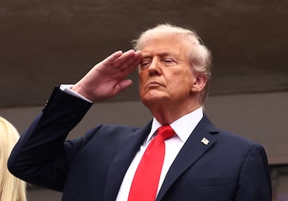 Trump, durante la ceremonia inaugural de la final.