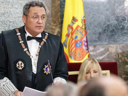 El fiscal general del Estado,  Álvaro García Ortiz, durante el acto de apertura del año judicial, el 5 de septiembre en el Tribunal Supremo.