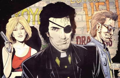 Una imagen del cómic 'Predicador', de Garth Ennis y Steve Dillon. 