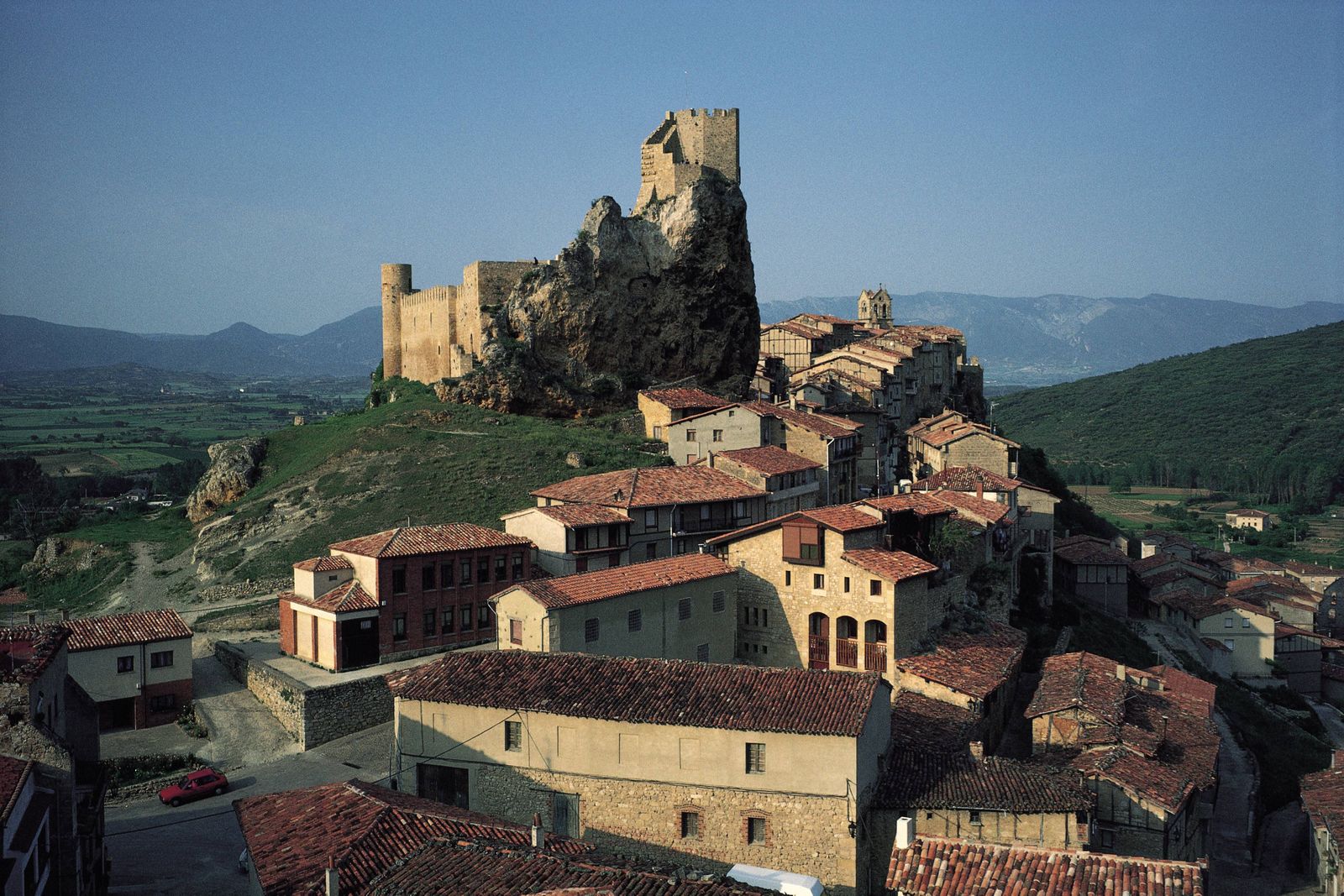 Frias. Burgos The ruins of the medieval castle dominate the town one of the oldest from Castile
