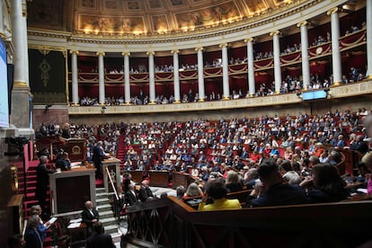 Vista general del Parlamente francés, este lunes. 