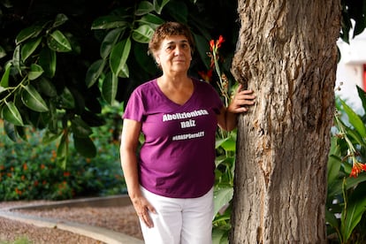 Charo Carracedo fotografiada en Villajoyosa este sábado. 