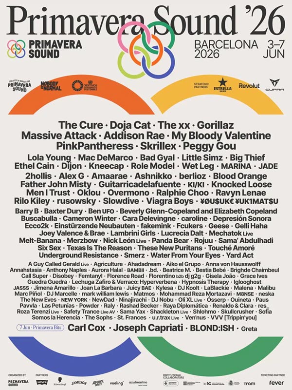 Cartel Primavera Sound 2026
