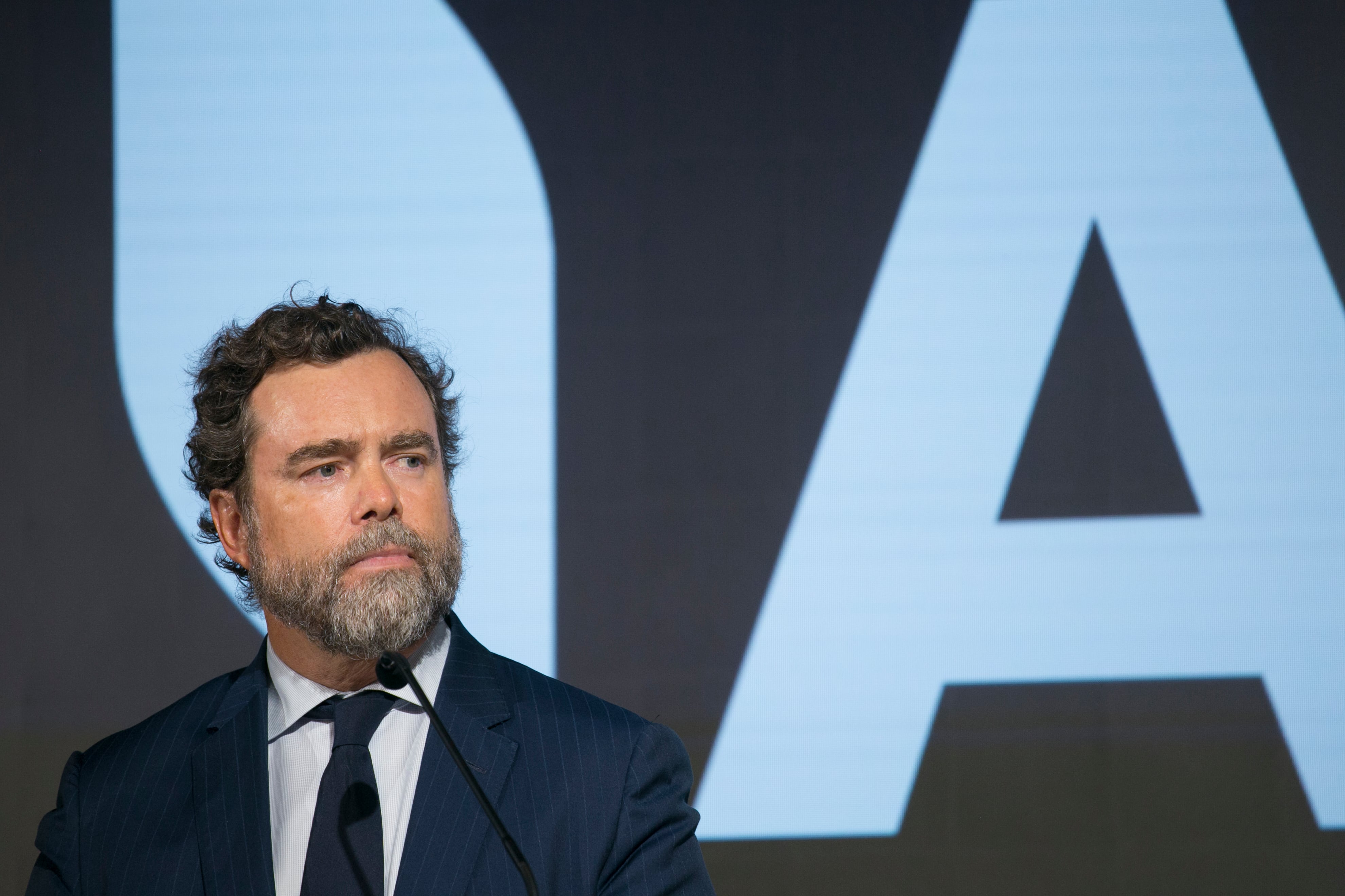 Iván Espinosa de los Monteros presenta la plataforma Atenea este jueves en Madrid.