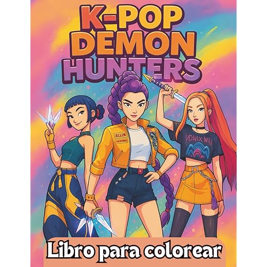 K-Pop DEM0N Hunters Libro para colorear