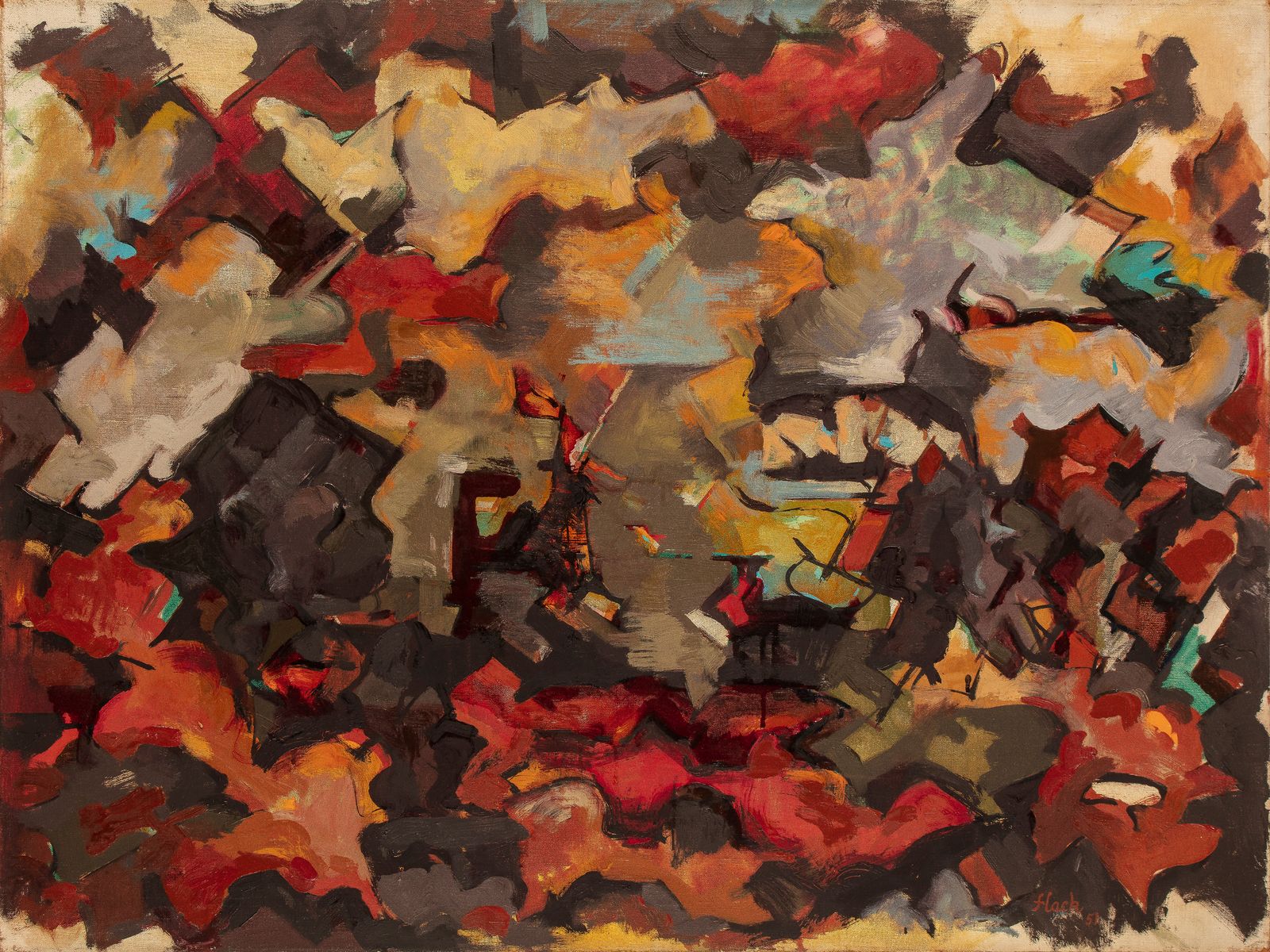 Abstract Expressionist Landscape   de Audrey Flack.
