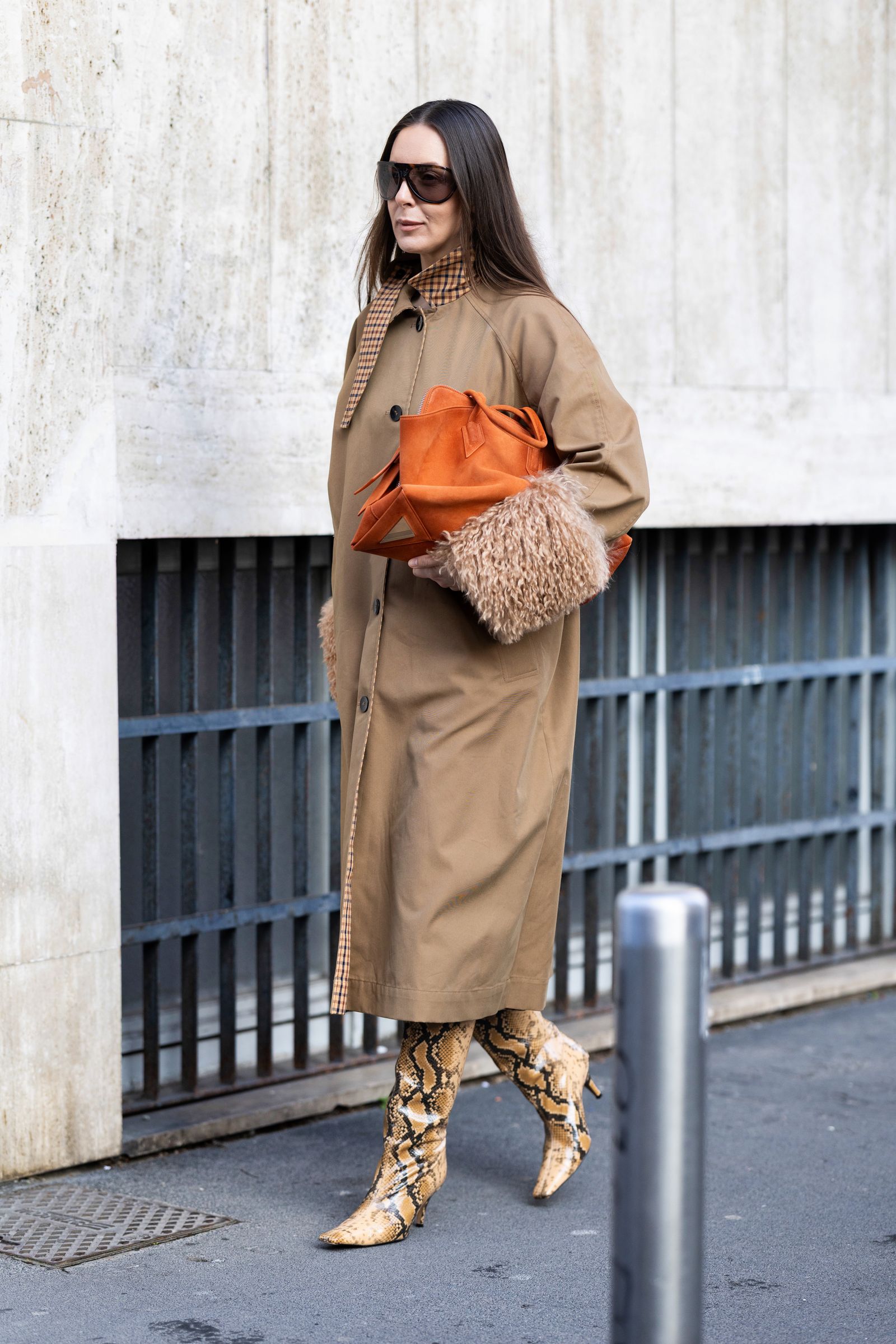 botas con estampado de serpiente