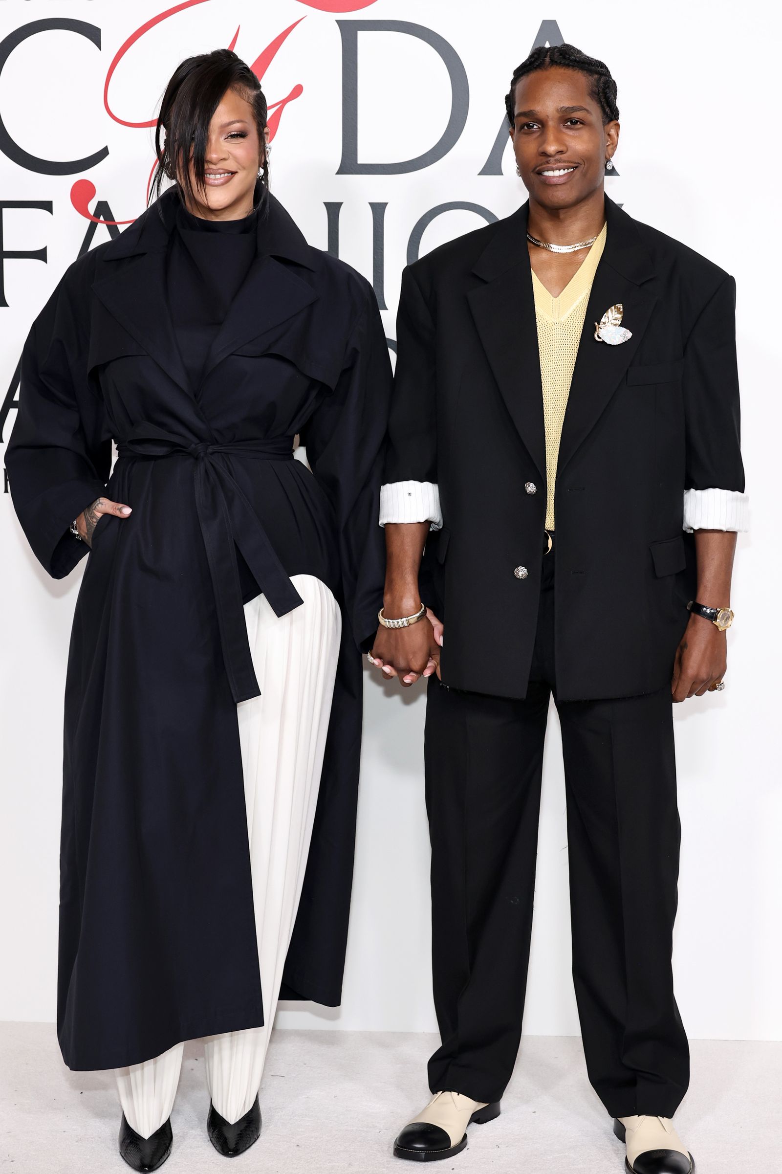 asap rocky y rihanna en los premios cfda 2025
