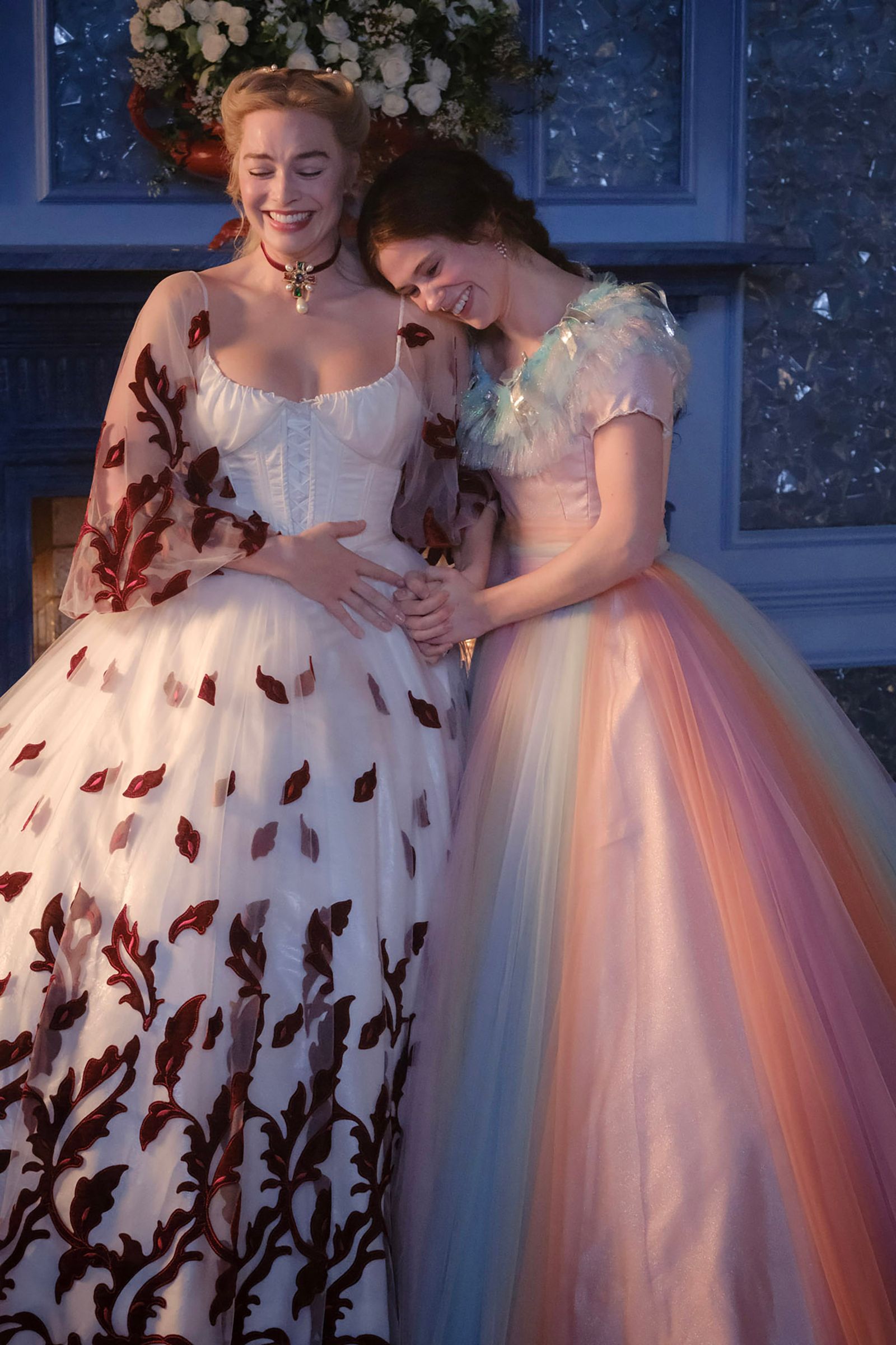 Image may contain Margot Robbie Clothing Dress Fashion Formal Wear Gown Wedding Wedding Gown Face Head and Person