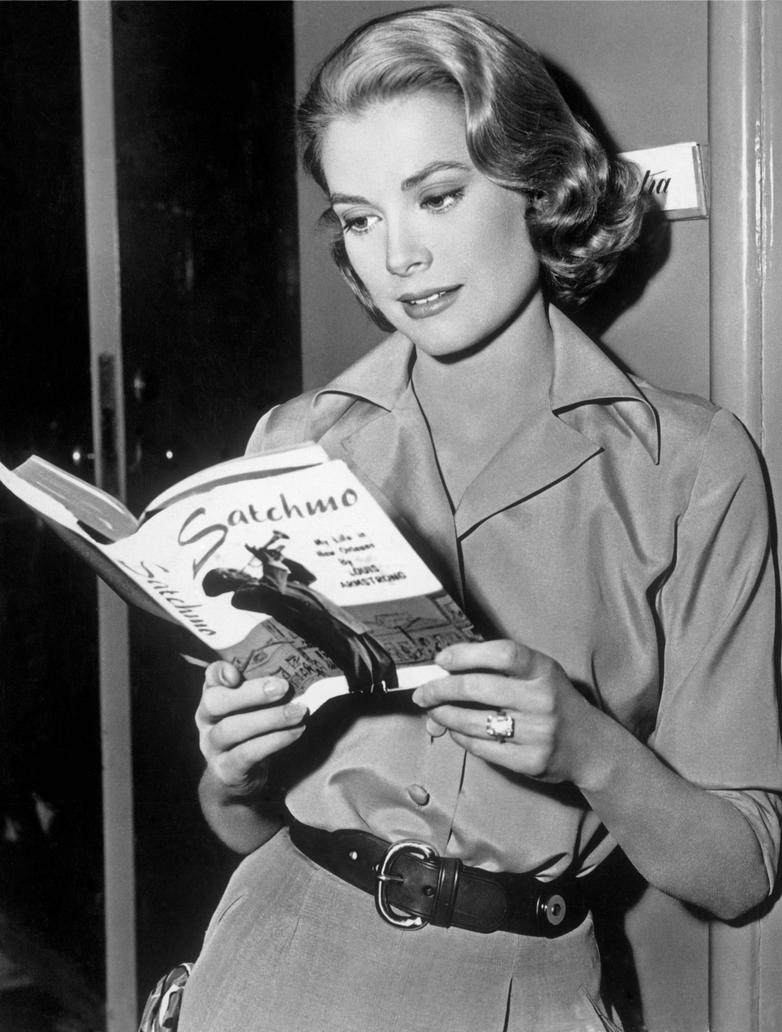 Grace Kelly en el plató de la película Haute Socit de Charles Walters en 1956