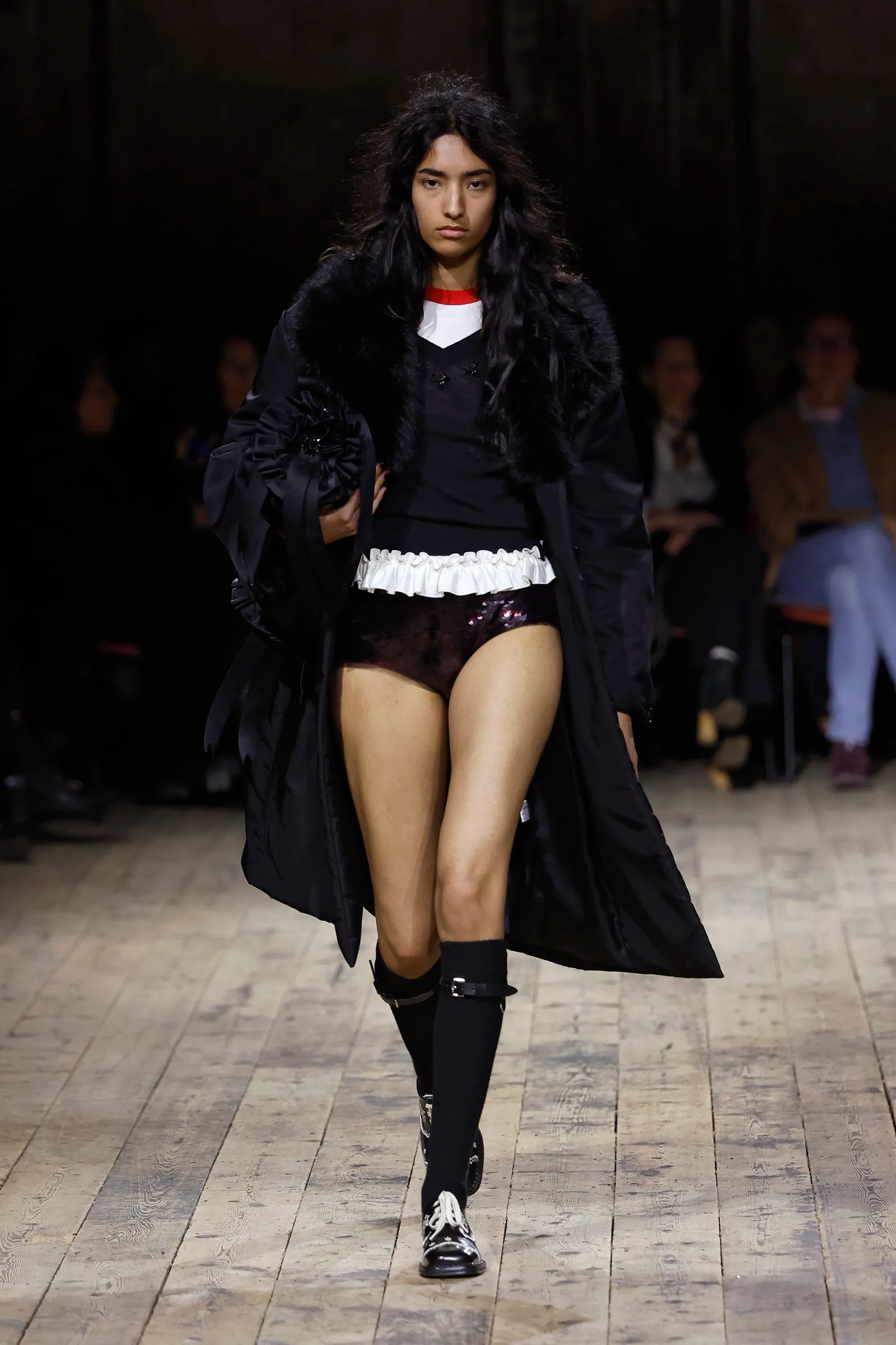 Image may contain Nana Ekvtimishvili Fashion Adult Person Clothing Coat Performer Solo Performance Face and Head