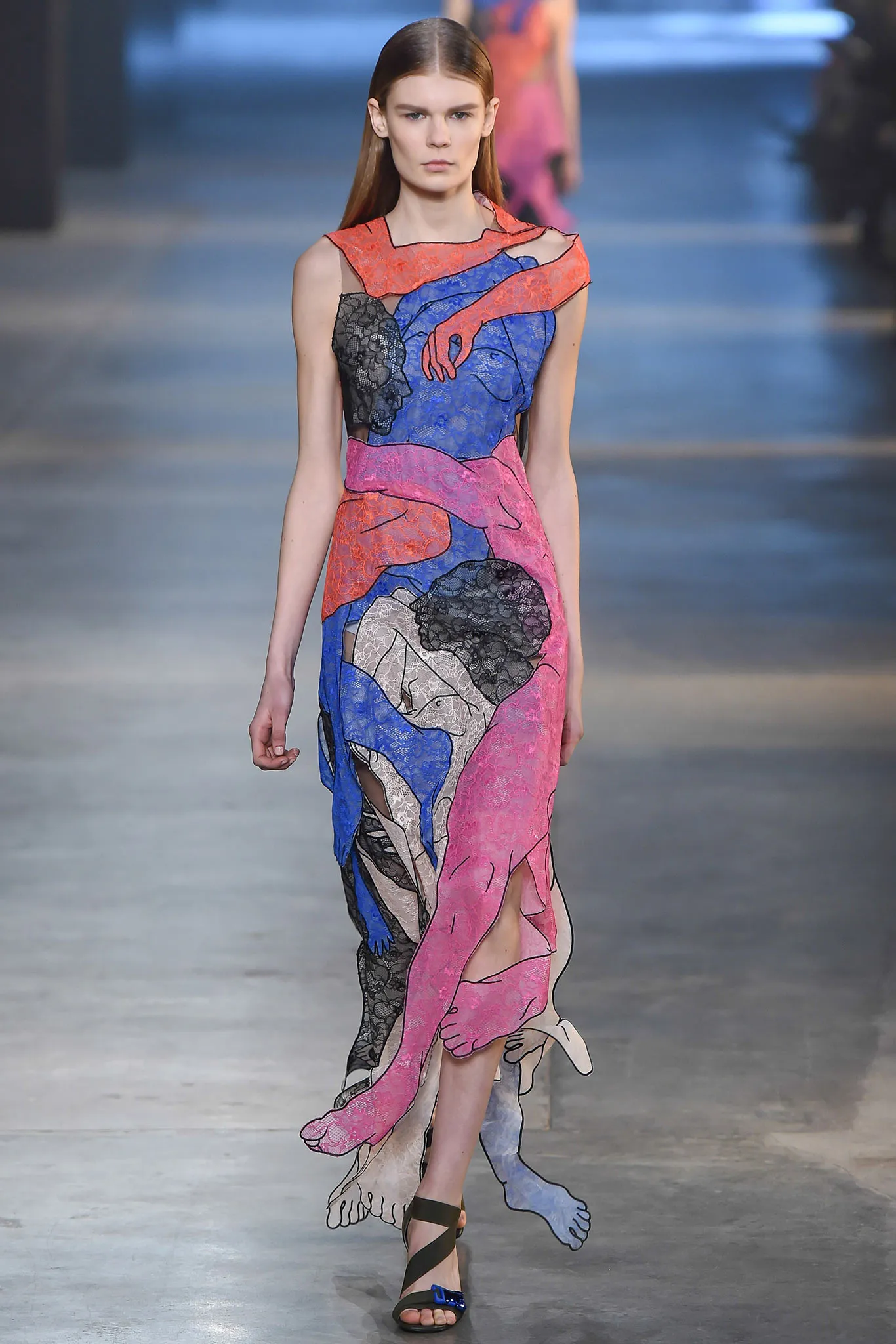 Image may contain Human Person Clothing Apparel Fashion Runway Evening Dress Gown and Robe