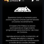 Porfi Baloa, Servando y Florentino y otros desmienten su participación en el concierto en La Carlota