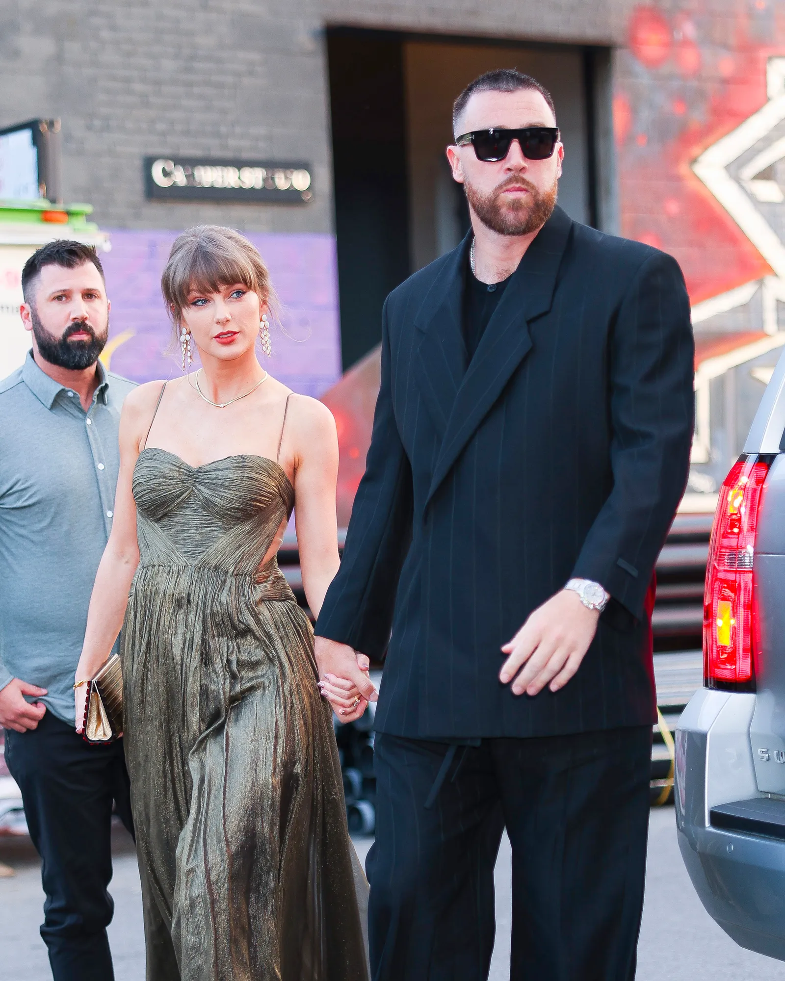 NEW YORK NEW YORK MAY 16 Taylor Swift and Travis Kelce are seen out in Brooklyn on May 16 2026 in New York City.