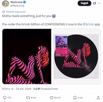 Madonna preparó una edición especial de su álbum para Grindr