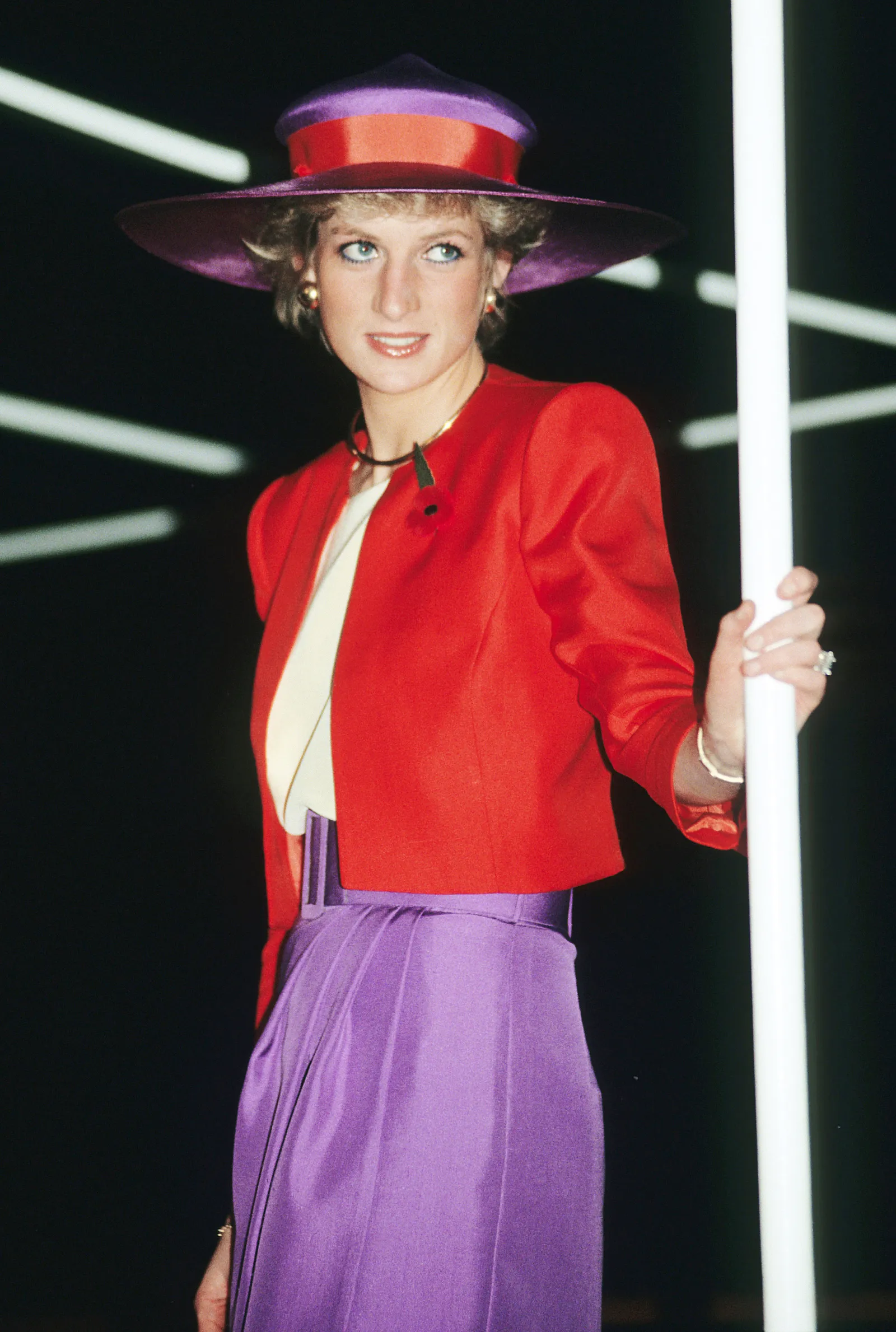 Image may contain Diana Princess of Wales Person Adult Clothing Hat Face Head and Coat