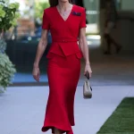Kate Middleton deslumbra de rojo en su segunda ronda en Wimbledon 2026