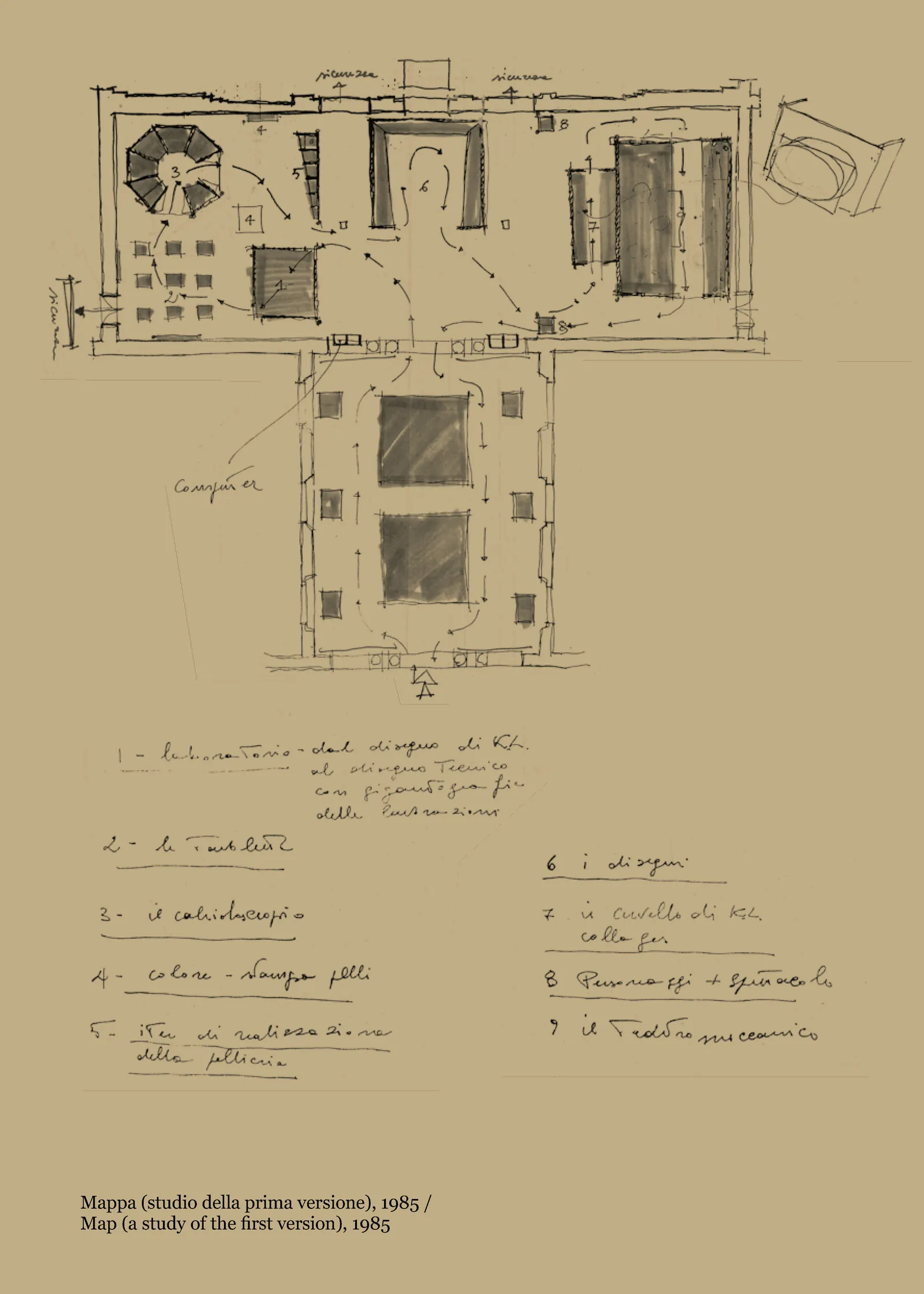1985 plano de la exposición cortesía de Fendi