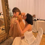 Selena Gomez fue la invitada más centelleante en la boda de Taylor Swift y Travis Kelce