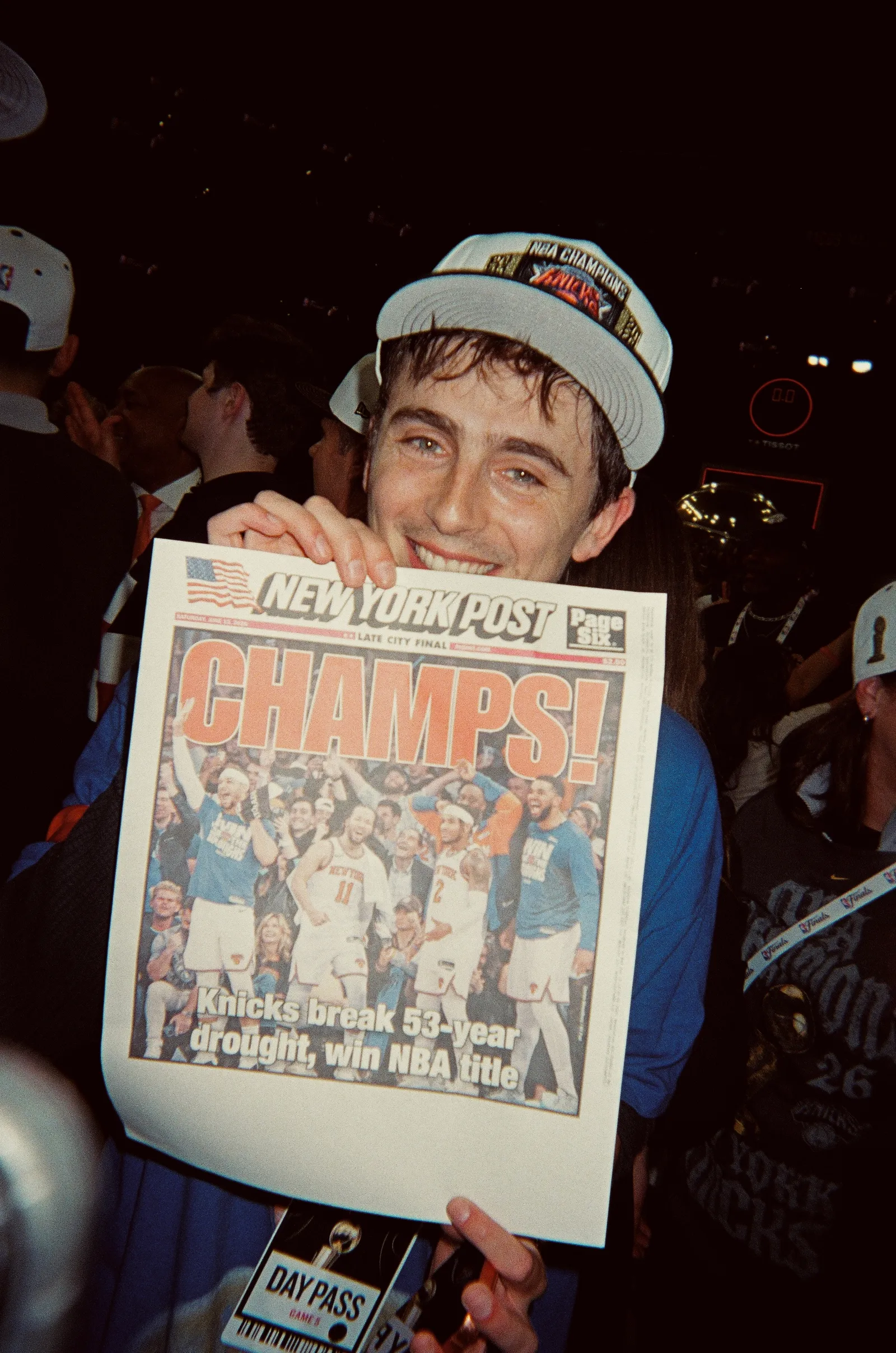 Timothe Chalamet tras el quinto partido de la final de la NBA de 2026 el 13 de junio de 2026.
